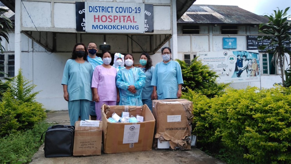 Mokokchung District Hospital received medical supplies from Help Nagaland Breathe under the second phase. (Photo Courtesy: HNB